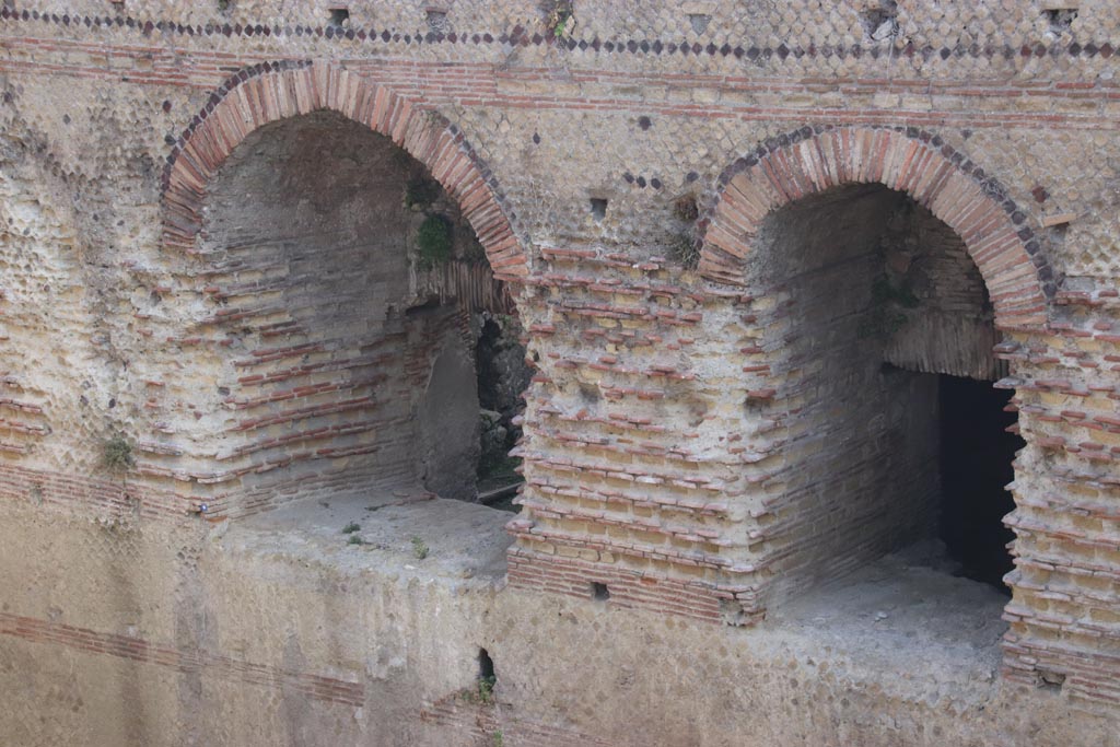 II.1 Herculaneum, October 2023.
Windows at east end from lower floors of Casa di Aristide, overlooking beachfront. Photo courtesy of Klaus Heese.