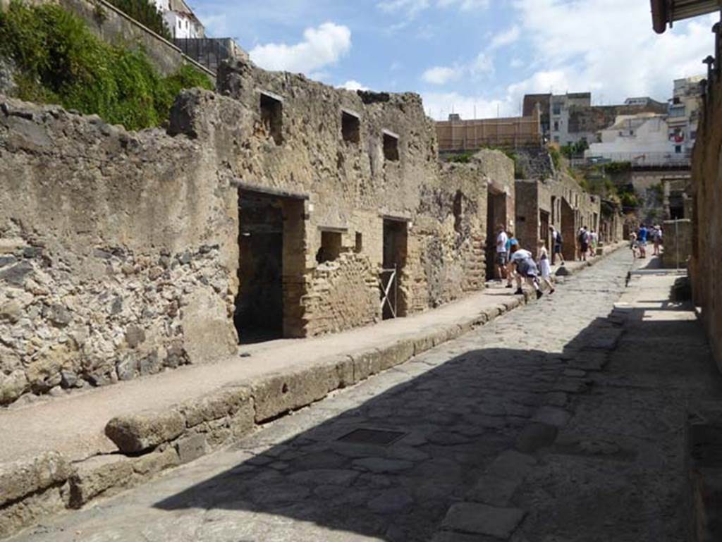 Cardo III. Inferiore, Herculaneum. September 2015. Looking north along west side of roadway. Photo courtesy of Michael Binns.