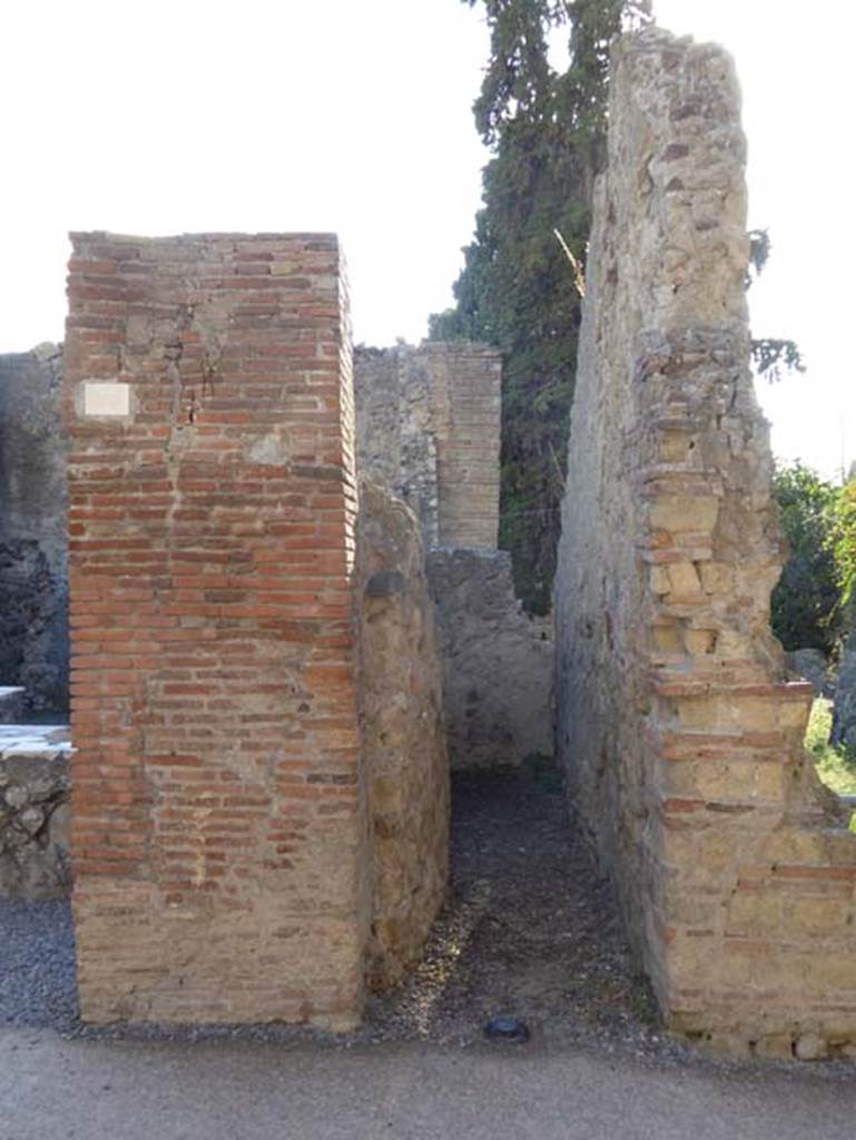 II.8 Herculaneum, September 2015. Looking south to entrance to stairs to an upper floor, perhaps above house at II.5. Photo courtesy of Michael Binns.