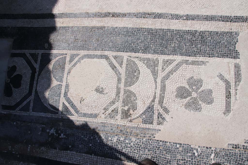 Ins. III.1 Herculaneum, October 2020. Room 23, detail of threshold mosaic. Photo courtesy of Klaus Heese.
