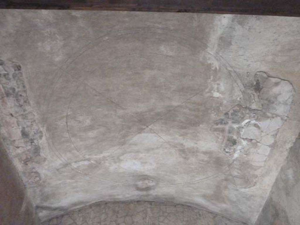 III.16, Herculaneum, September 2015. Room 4, vaulted ceiling of tablinum.