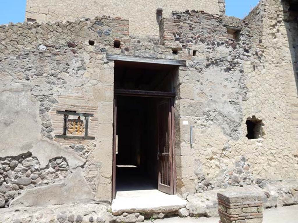 III.16, Herculaneum, May 2018. Looking west to entrance doorway. Photo courtesy of Buzz Ferebee