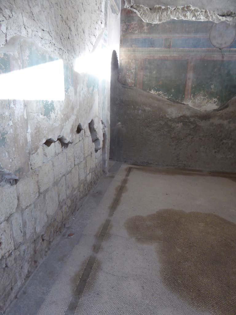 III.19/18/1 Herculaneum, October 2014. 
Room 3, looking towards north-west corner and west wall. Photo courtesy of Michael Binns.

