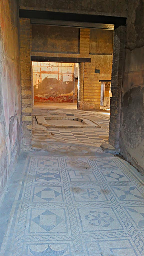 IV.2 Herculaneum, photo taken between October 2014 and November 2019.
Looking east along entrance corridor towards impluvium in atrium and into tablinum. 
Photo courtesy of Giuseppe Ciaramella.
