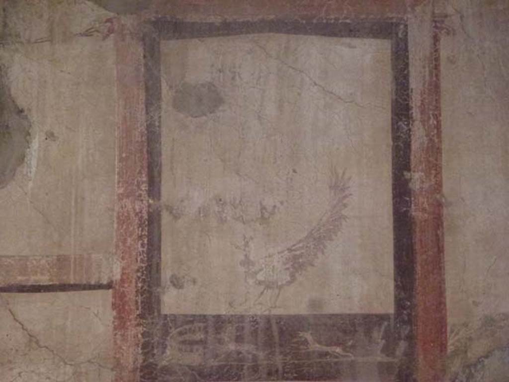 IV.11, Herculaneum, October 2012. Detail of painting from east wall. Photo courtesy of Michael Binns.