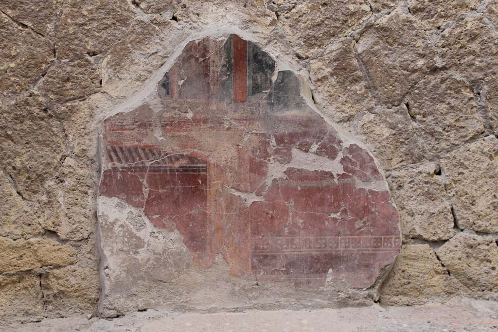 V.1 Herculaneum, March 2014. Painted decoration from south wall of the atrium, see photo above, on right.
Foto Annette Haug, ERC Grant 681269 DÉCOR.

