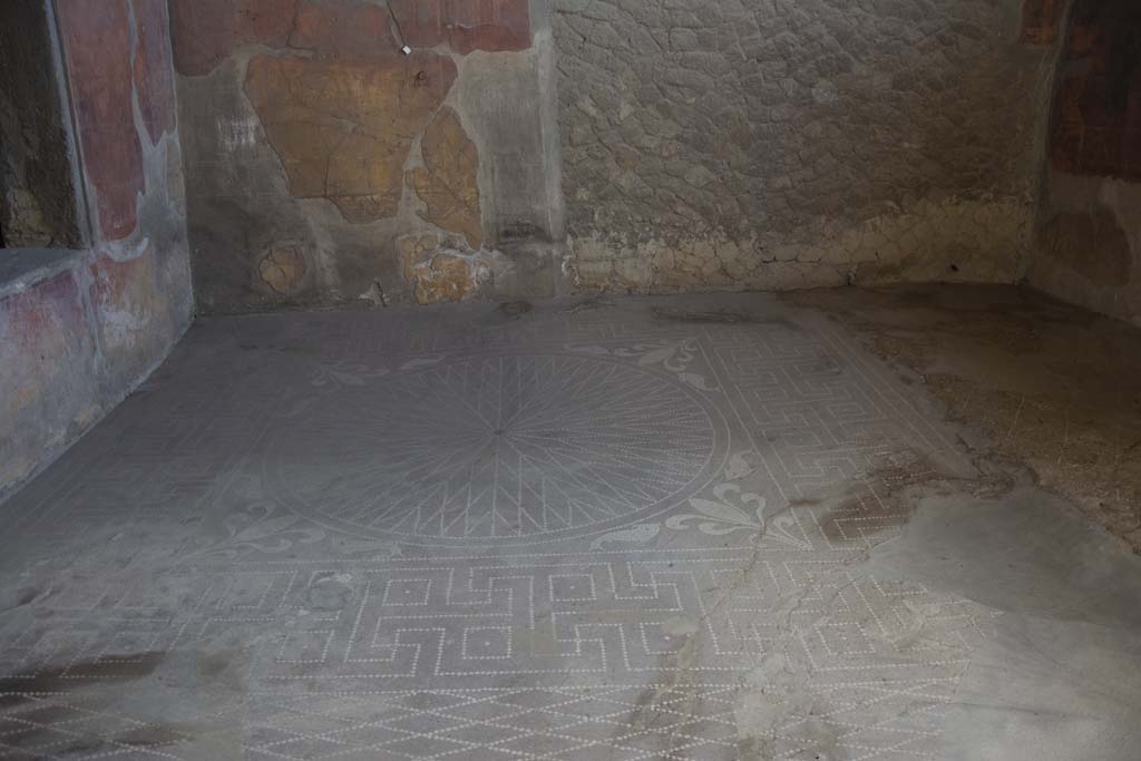 V.1 Herculaneum. March 2019. Room 6, looking east in tablinum across opus signinum floor with tessellated work.
Foto Annette Haug, ERC Grant 681269 DÉCOR.
