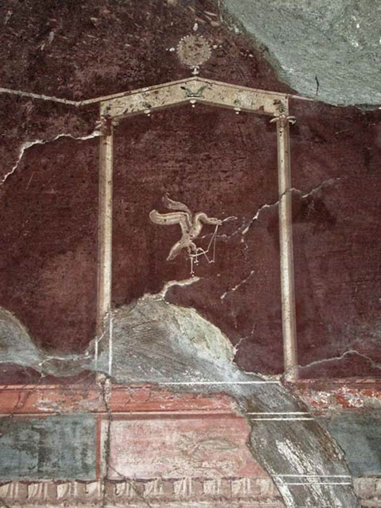 V.5, Herculaneum. September 2003. Room 8, detail of painting from east side of north wall.  
Photo courtesy of Nicolas Monteix.
