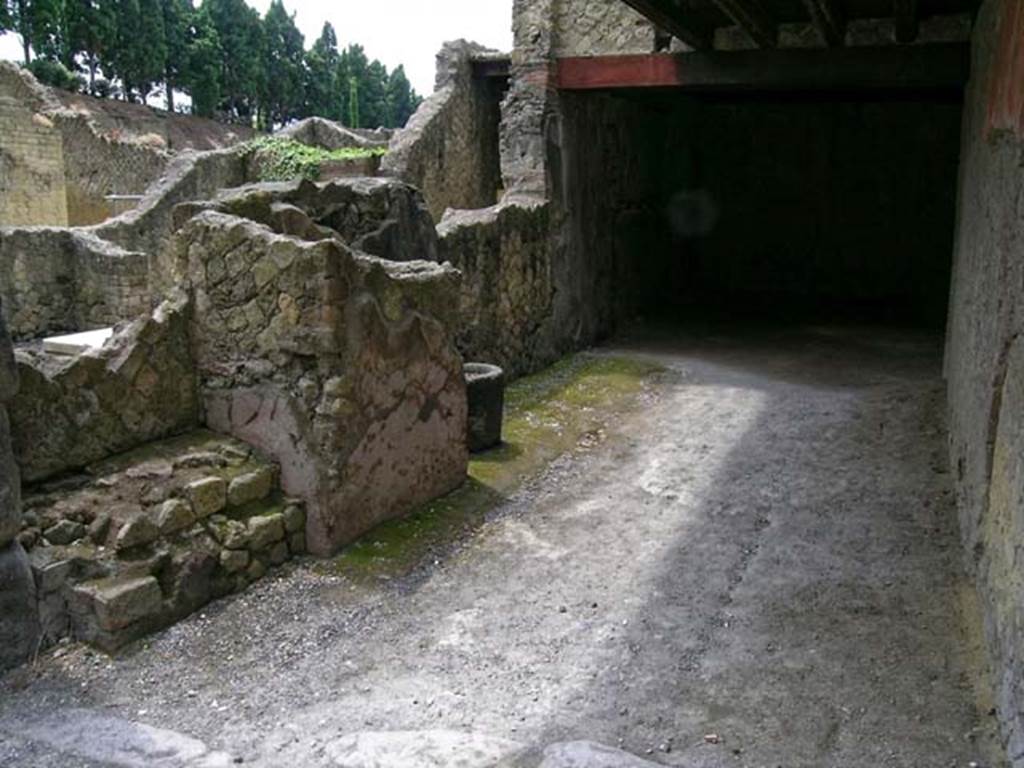 V.20, Herculaneum. June 2006. Looking south from entrance doorway, towards east wall.
Photo courtesy of Nicolas Monteix.