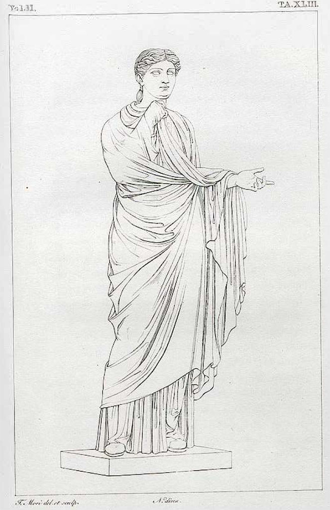 VII.16 Herculaneum. Found in 1739. Fourth of four sisters of M. Nonius Balbus.
See Real Museo Borbonico II, 1825, Tav. XLIII.
