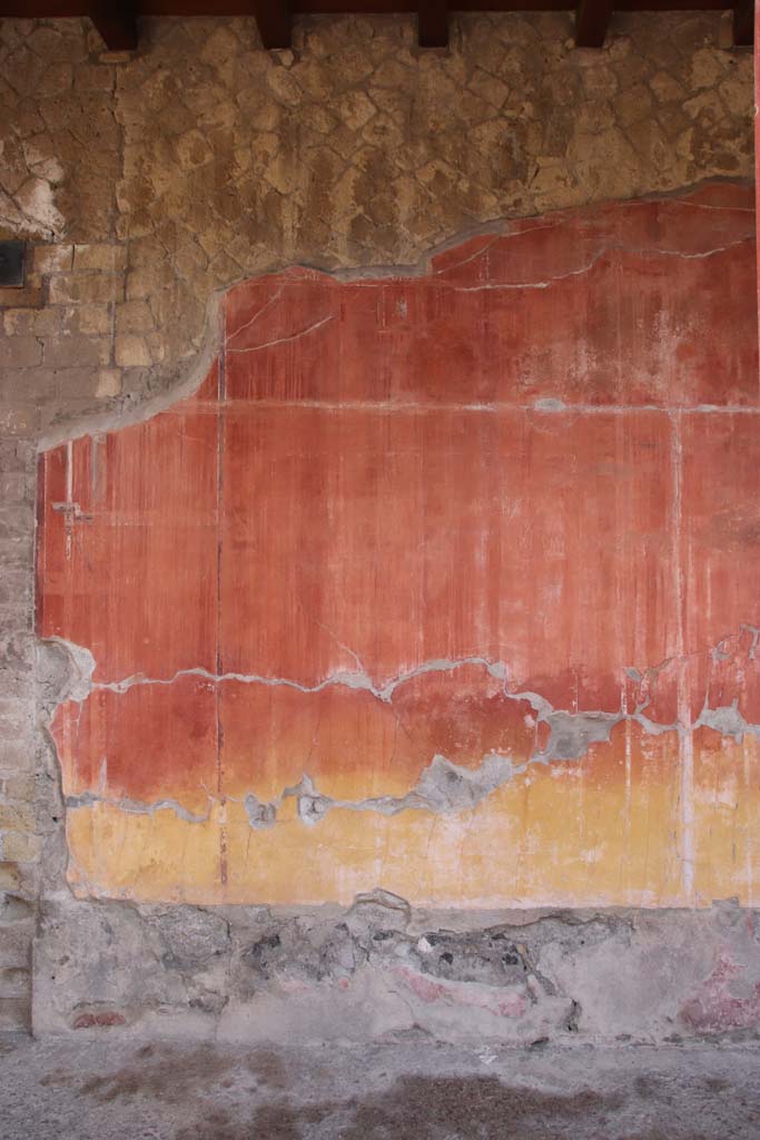 Ins. Or.I.2, Herculaneum. October 2020. North wall of atrium, detail from west end.
Photo courtesy of Klaus Heese.
