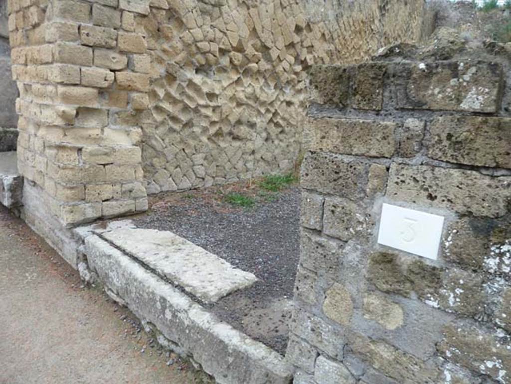 Ins. Orientalis II 3, Herculaneum, September 2015. Entrance doorway.
