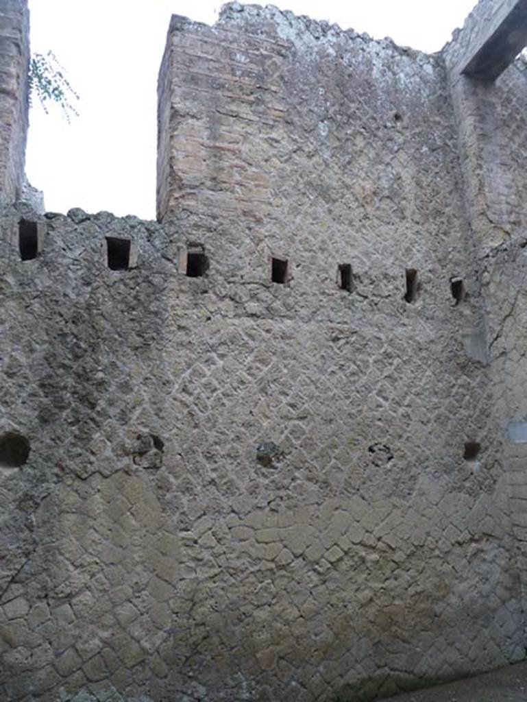 Ins. Orientalis II.8, Herculaneum. September 2015. South wall of stable/stall
