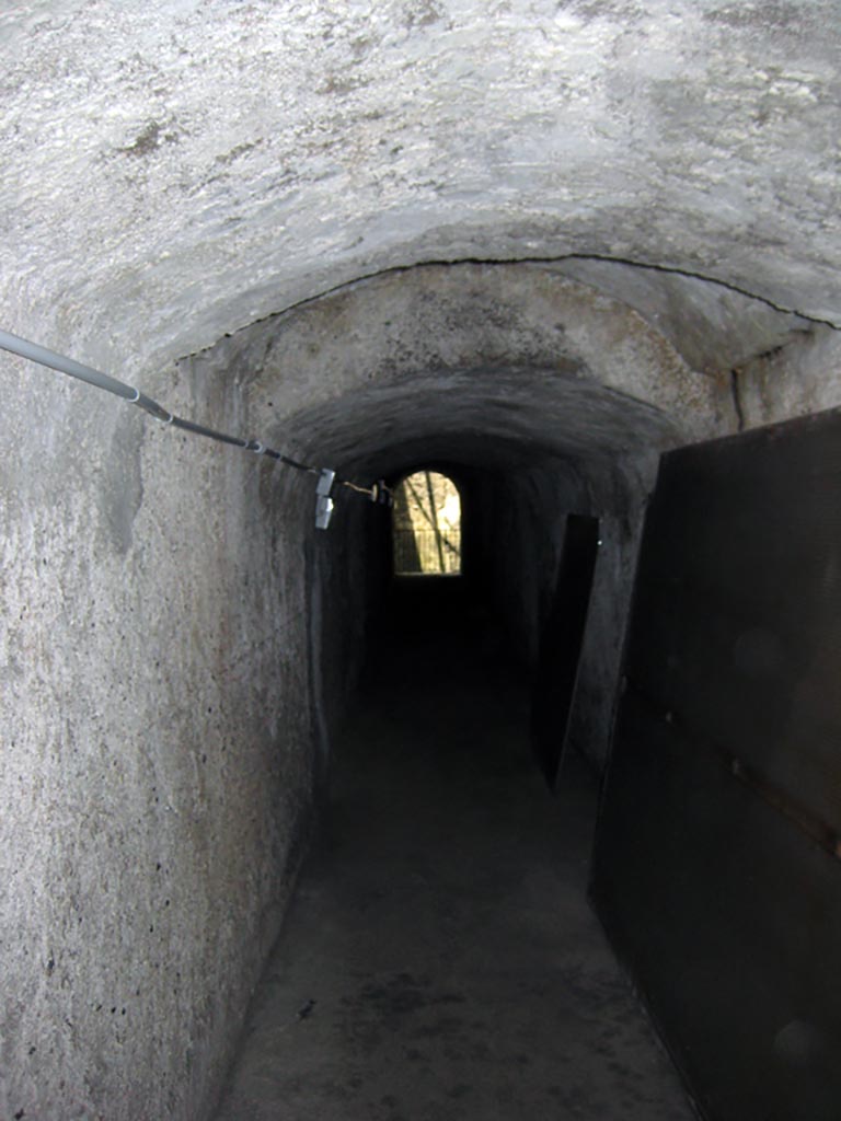 Herculaneum Theatre, July 2009.
Tunnel with electricity, and daylight at its end! Photo courtesy of Sera Baker.