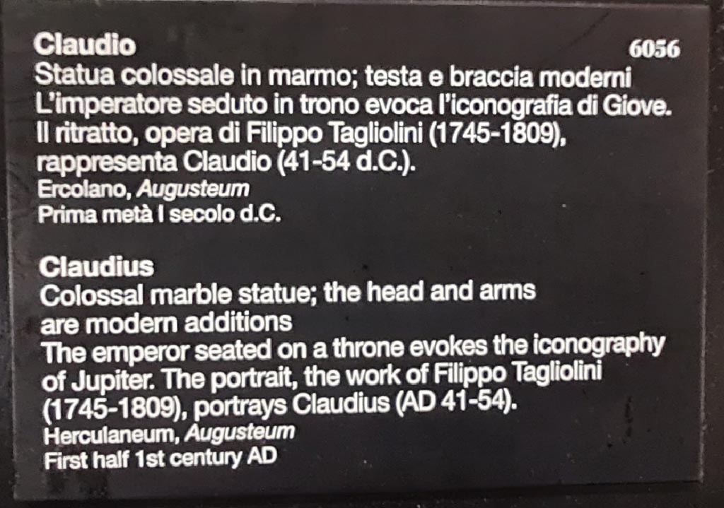 Herculaneum Augusteum. April 2023. Descriptive card. Photo courtesy of Giuseppe Ciaramella.