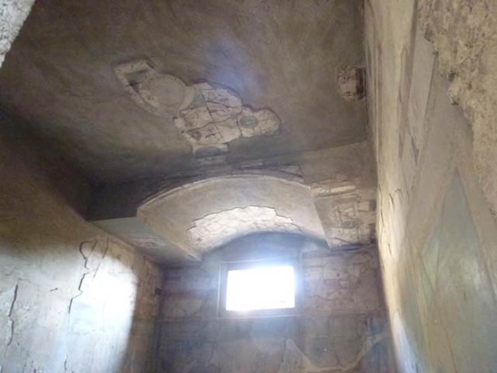III.11 Herculaneum. October 2012. Room 2, looking east across ceiling from doorway in north-east corner of atrium.  Photo courtesy of Michael Binns.
