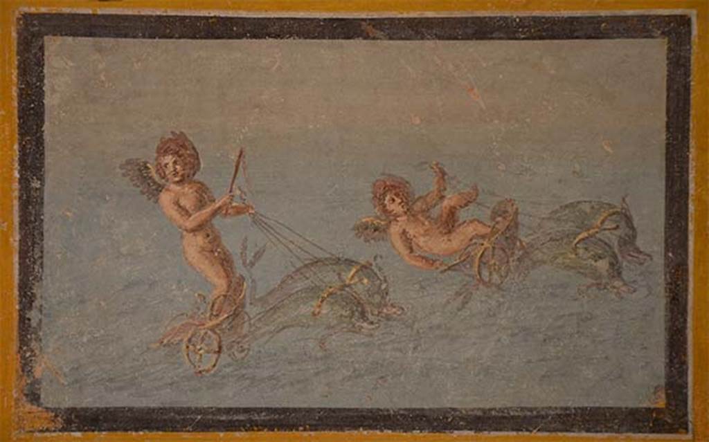 IV.21, Herculaneum. Small painting found 6th August 1748 at Scavi di Resina.
Now in the Louvre. Inventory number P16-1.