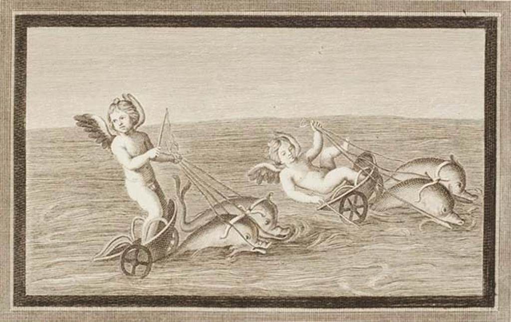 IV.21, Herculaneum. Small painting found 6th August 1748 at Scavi di Resina.
See Antichità di Ercolano: Tomo Primo: Le Pitture 1, 1757, tav XXXVII, p. 193.
Now in the Louvre. Inventory number P16-1.