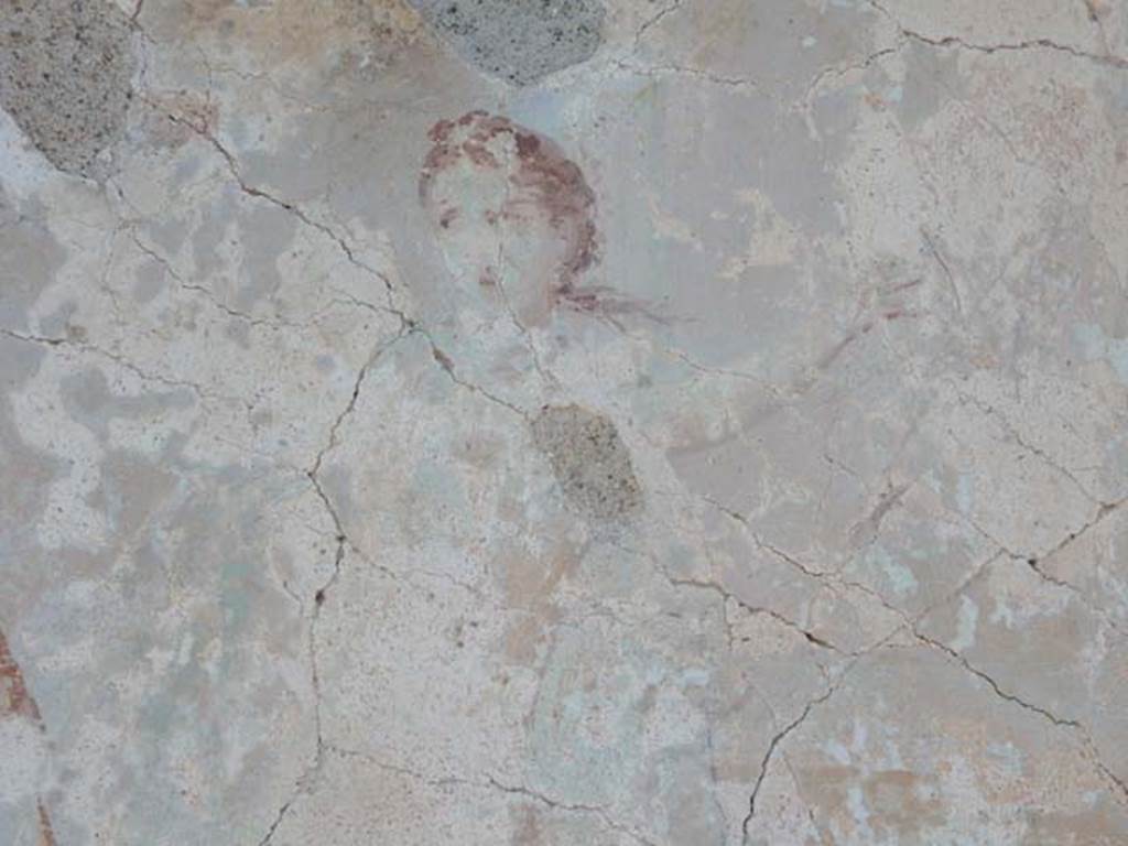 IV.21, Herculaneum. May 2018. Room 15, detail from mythological wall painting on west wall.
Photo courtesy of Buzz Ferebee. 
