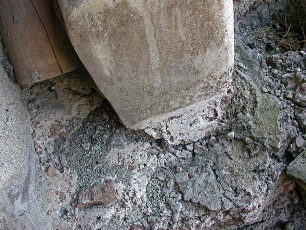 V.7/6, Herculaneum. September 2003. Upper room d, detail of flooring. Photo courtesy of Nicolas Monteix.