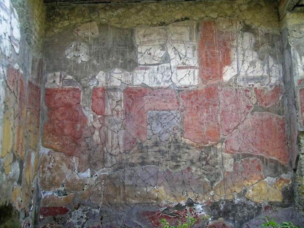 V.11, Herculaneum. May 2004. Looking towards west wall of tablinum. 
The central wall painting on the west wall was Endymion and Selene. Photo courtesy of Nicolas Monteix.
