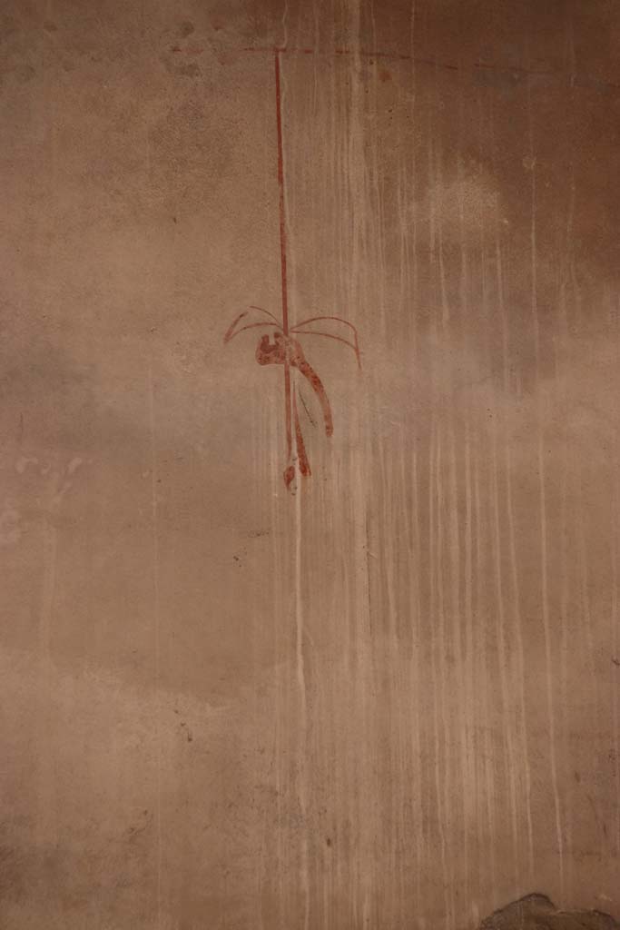 V.35 Herculaneum, October 2020.  
Ala 10, detail of painted decoration from upper west wall, at north end. Photo courtesy of Klaus Heese.
