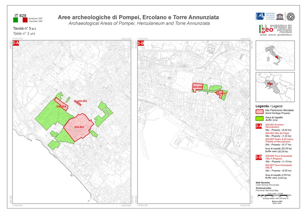 Herculanum and Torre Annunziata 2008 World Heritage Zones